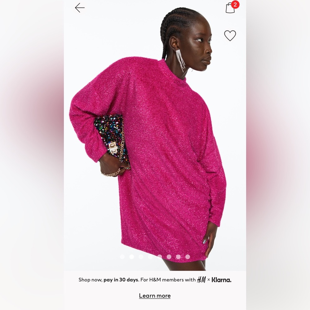 H&M Pink Glittery Dress